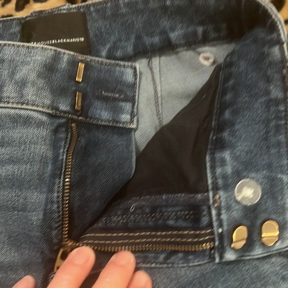 White House Black Market High Rise Silver Blue Jeans - Picture 12 of 14